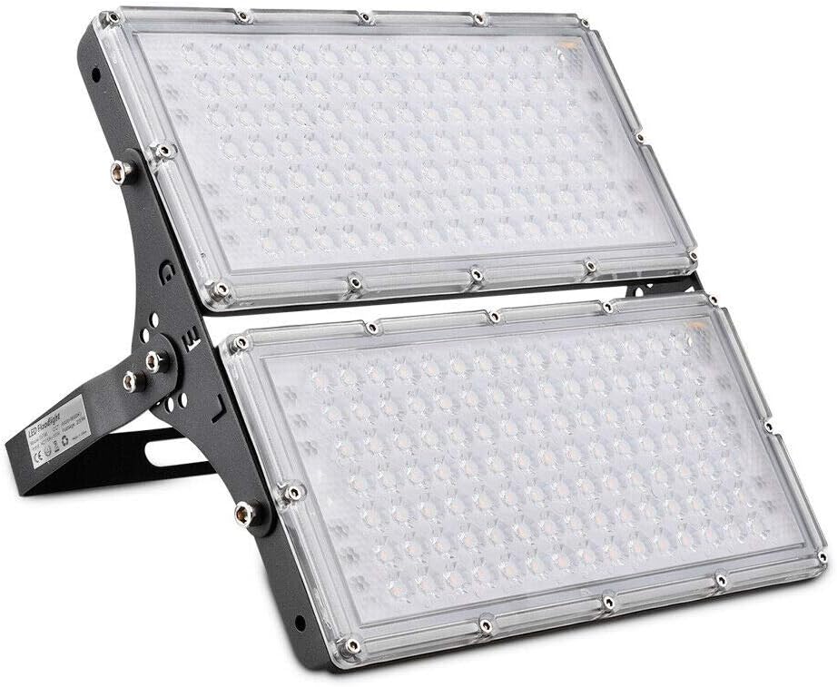 Viugreum 200W LED Flood Light, 16000LM 3000K Warm White, 1000W Halogen Equivalent, Super Bright Slim Outdoor Work Lights IP66 Waterproof Security Lights for Garage, Garden, Lawn, Yard, Playground
