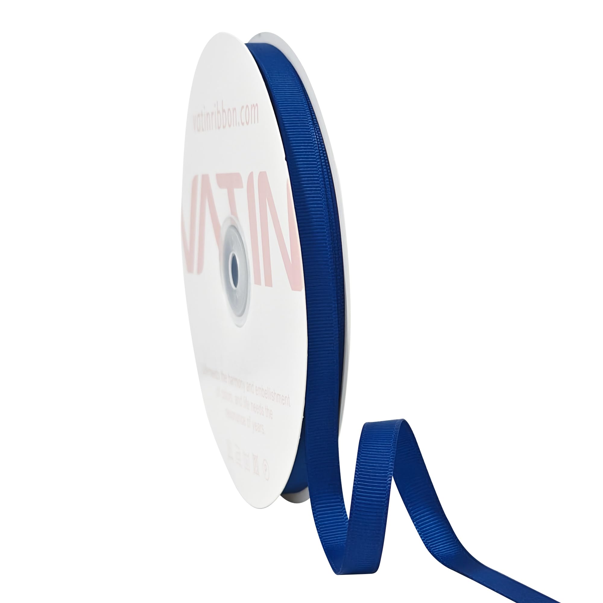 VATIN Solid 10 mm X 45 Metres Century Blue Grosgrain Ribbon 45 Metres Each Roll Perfect for Crafts, Wedding Decor, DIY Hair Accessories, Sewing, Gift Package Wrapping and More