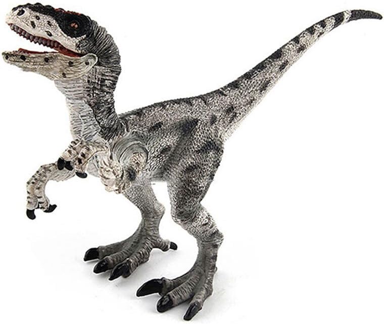 Amazemarket Jumbo Exquisite Dinosaurs Models 4 Styles Realistic Figures Toys Classic Collection Kids Adult Game Ideas Rewards Gifts Party Supply Safety Vinyl Simulation (Grey Velociraptor)