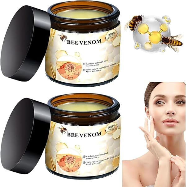 NCHAMPIONBA BEE VENOM CREAM, PROFESSIONAL BEE VENOM REPAIR CREAM, NATURAL SKIN MOISTURIZER, NEW BEE VENOM SKIN CREAM FOR ALL SKIN TYPES (2PCS)