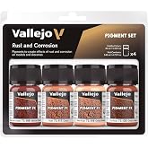 Vallejo - Pigment FX Rust &amp; Corrosion Effects, Weathering Pigments for Models &amp; Dioramas, 4 Bottles x 35 ml (1.18 Fl. Oz.)
