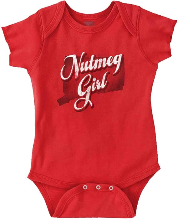 Brisco Brands Connecticut Trendy Nutmeg Girl Fashion CT Romper Bodysuit Clothing