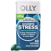 OLLY Ultra Strength Stress Softgels, Stress and Mood Support* - 60 Count | Cognitive Support, Ashwagandha, GABA, L-Theanine &amp; Lemon Balm Extract, Gluten &amp; Sugar Free, No Synthetic Colors or Flavors