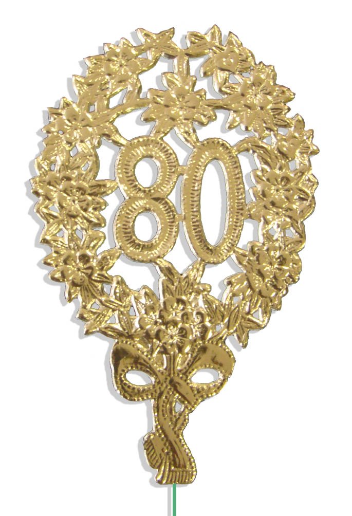 Kunze Dresden Party Anniversary Jubilee Number 80 with Wire, Gold