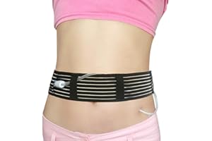 EASETOU Breathable Peritoneal Dialysis Belt Stretch G/Peg Feeding Tube Holder PD Catheter Covers Bag Drainage Abdominal Fixation Medical Nursing Supplies, Medium(28-41 Inch) Black