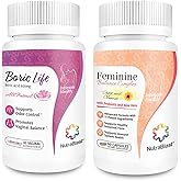 NutraBlast Boric Acid Suppositories 600mg (30 Count) Bundle with Feminine Balance Complex (60 Capsules) | Detox & Cleanse | Supports Healthy Intestinal Flora & Immune System