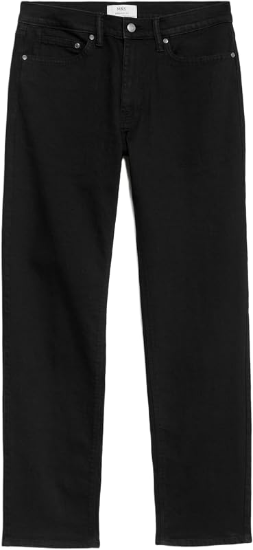 Hose Straight Fit Schwarz