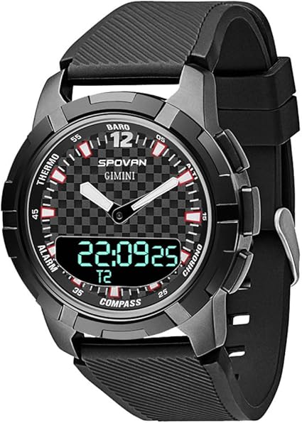 digital watch with compass thermometer altimeter