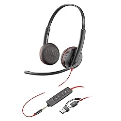 HP Poly Blackwire C3225 Stereo Headset with USB-C