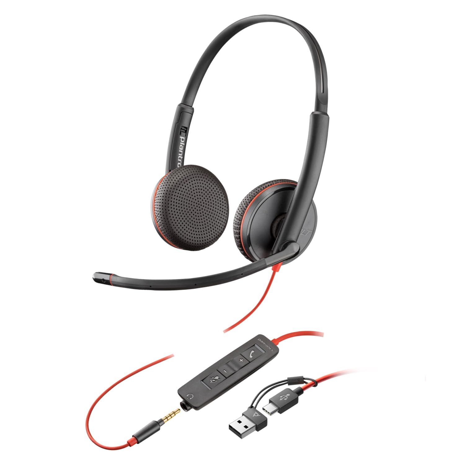 HP Poly Blackwire C3225 Stereo Headset with USB-C