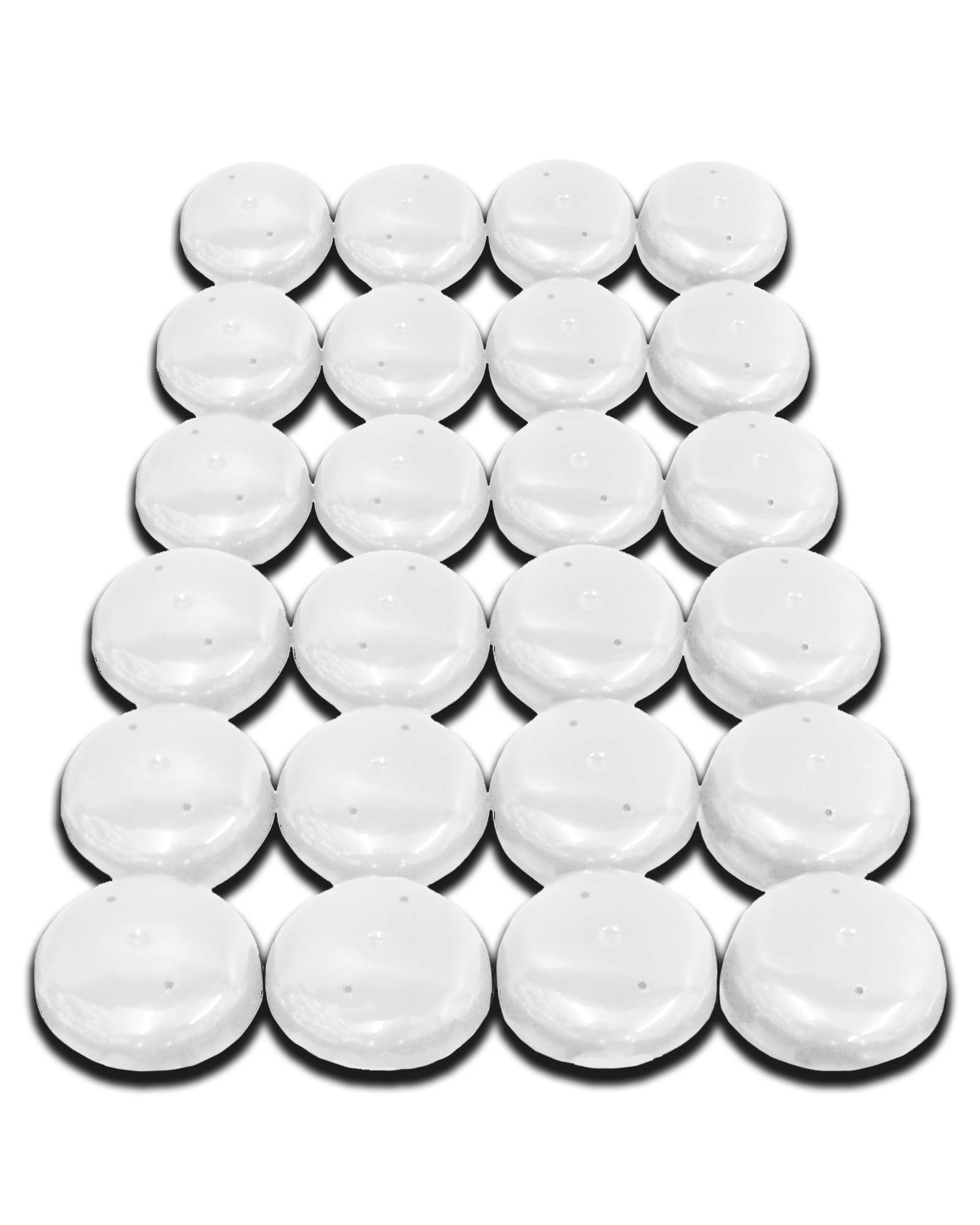 Galleon 24 Pcs 1 5 White Plastic Snap On Chair Clide Leg