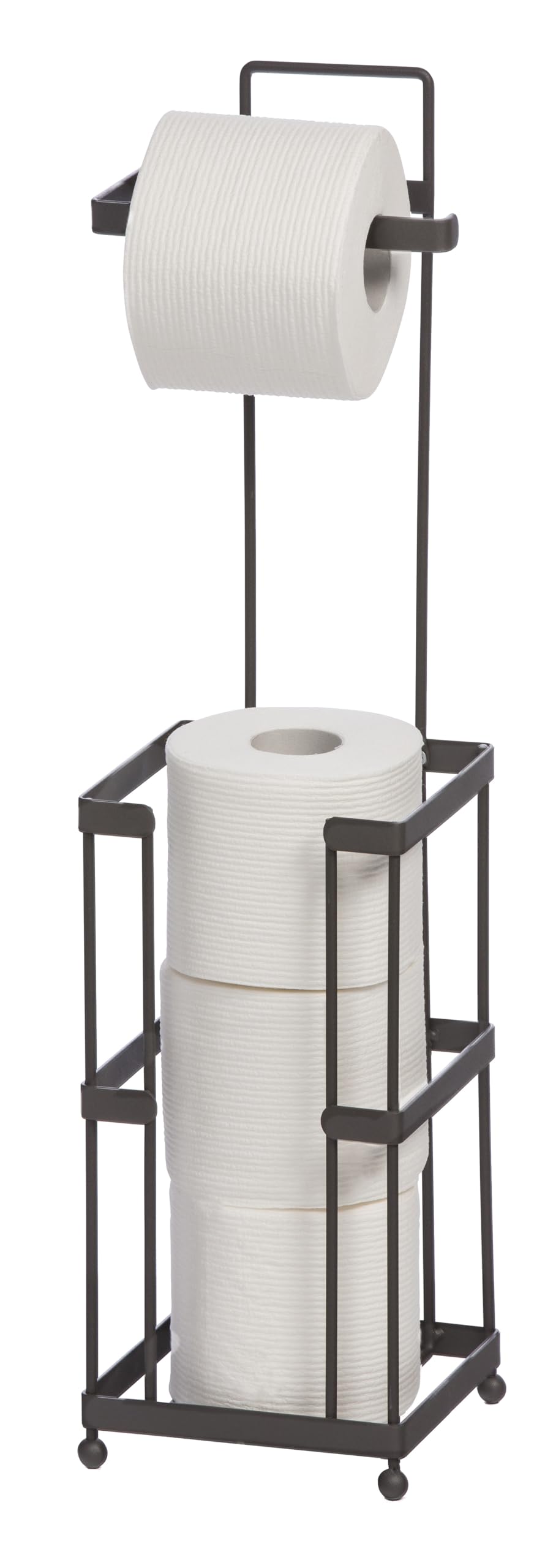 Mango Steam Floor Free Standing Toilet/Tissue Paper Holder Stand with Roll Storage - Taupe