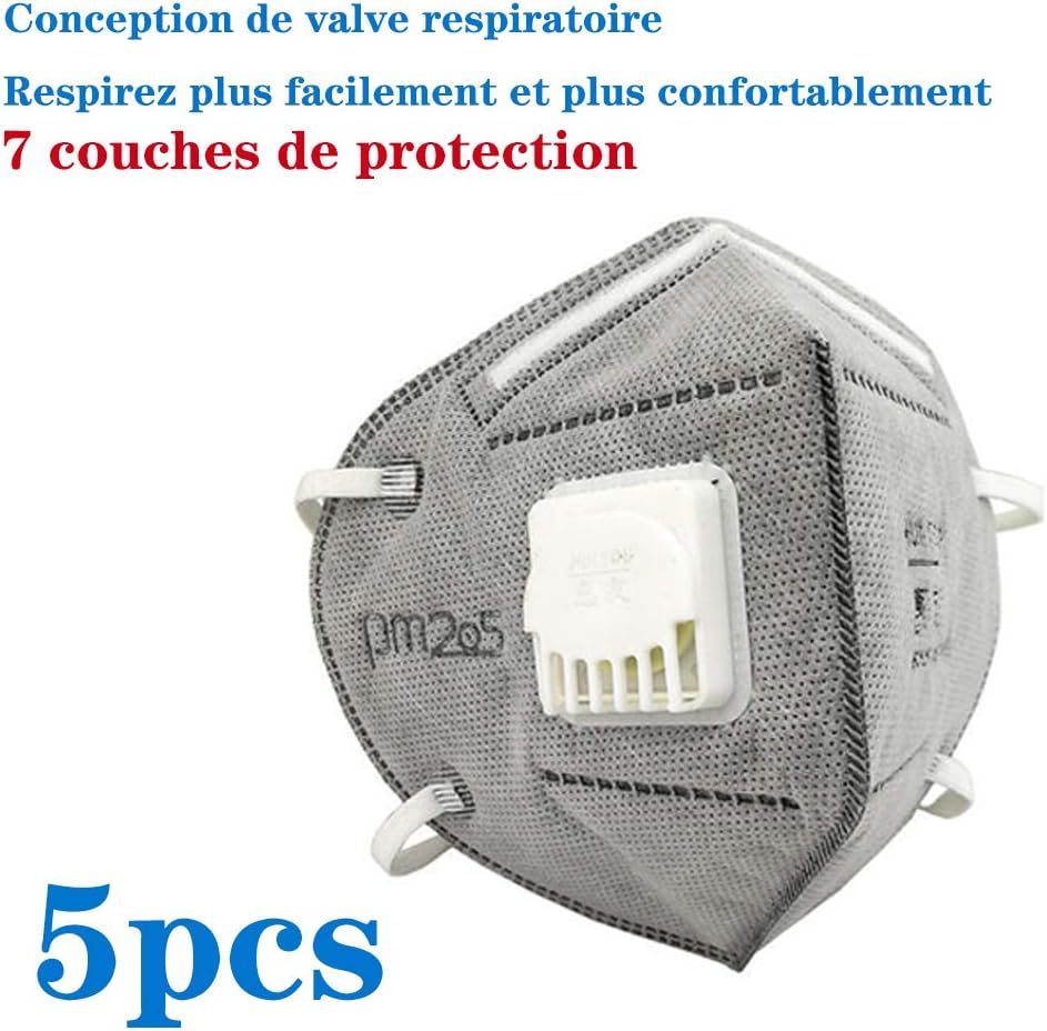 Jomia N95 Safety Masks Particulate Respirator Anti Pollution Mask- Anti-Dust, Germs and Personal Protective Equipment for adult Men and Women, 5Pcs