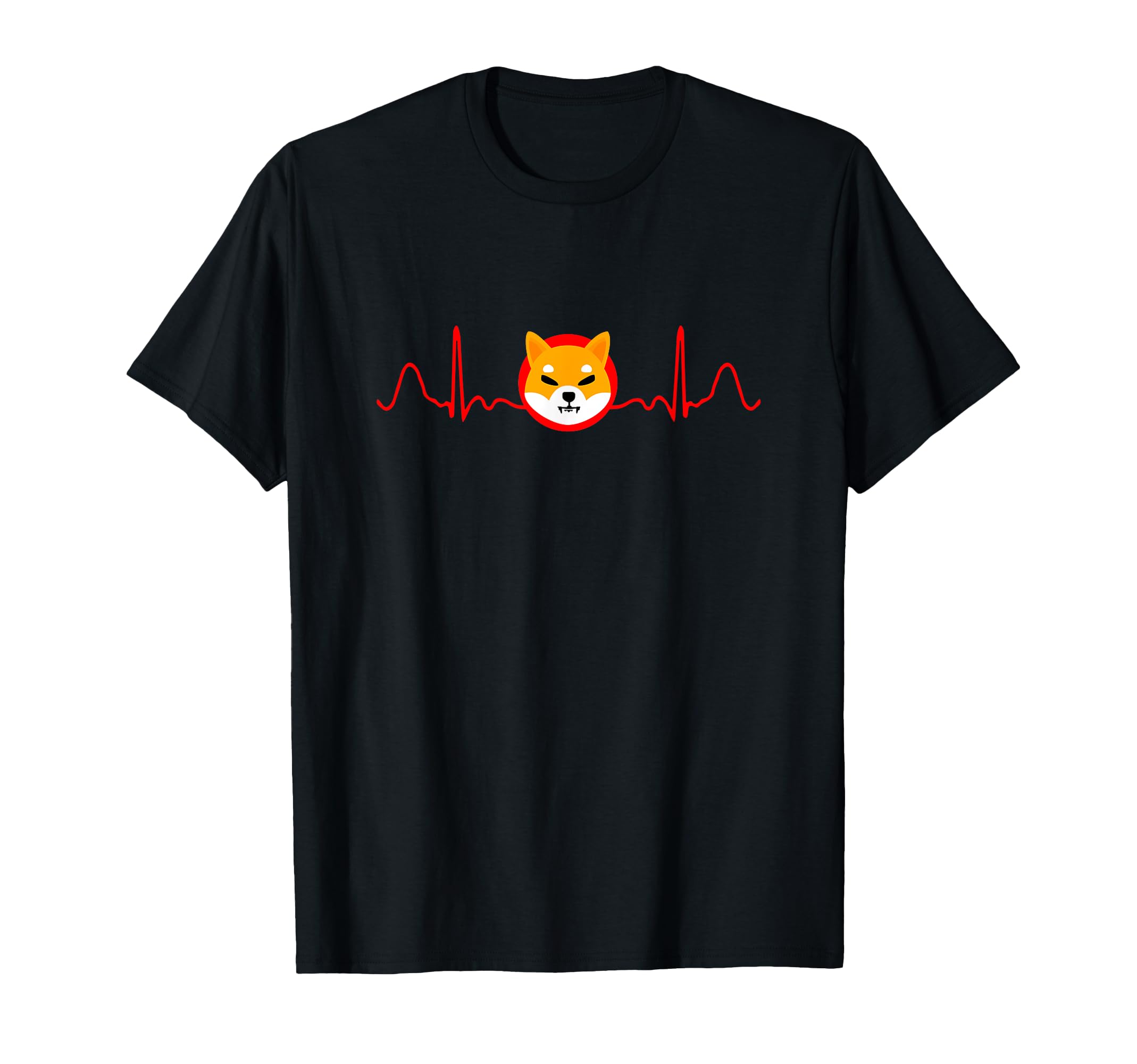 Shiba Inu Heartbeat Lifeline Shib Coin Blockchain Hodler T-Shirt