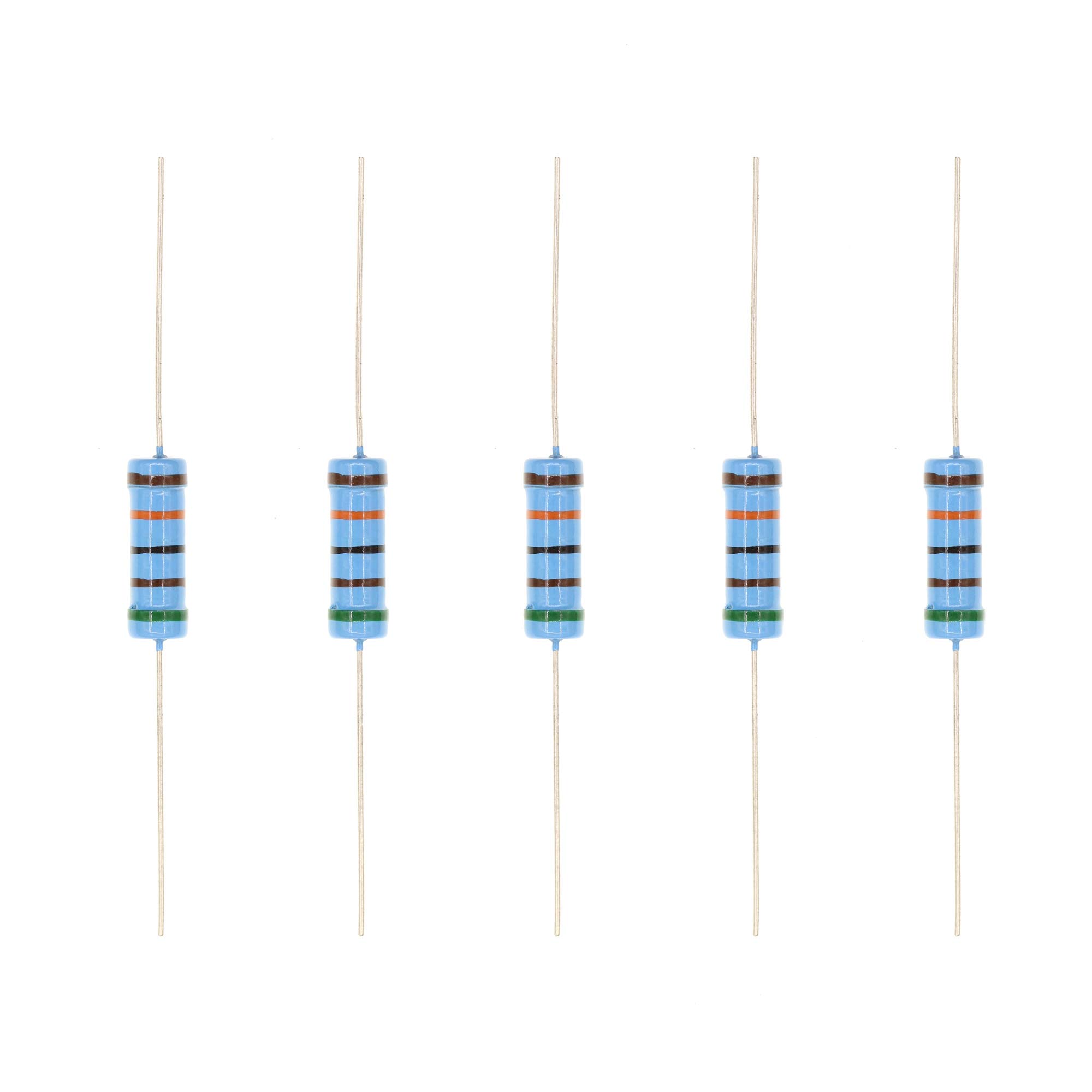 HUABAN 20PCS 3W 3 Watts 510K Ohm 1% Metal Film Resistor