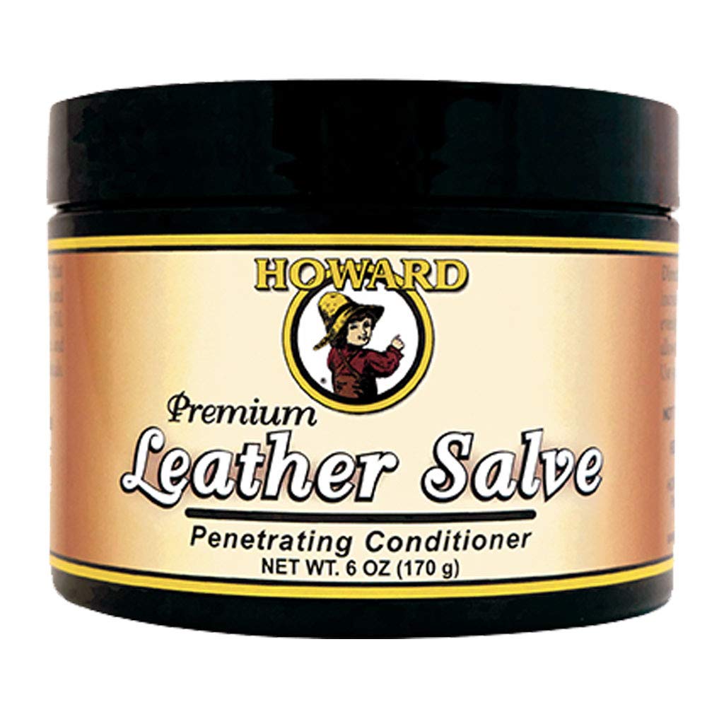 HOWARD Leather Restorer for Sofas - Deep Penetrating Leather Restorer, Boots and Tack - Premium Salve Conditioner with Lanolin, Neatsfoot, Coconut Oil, Beeswax & Carnauba Wax 170g