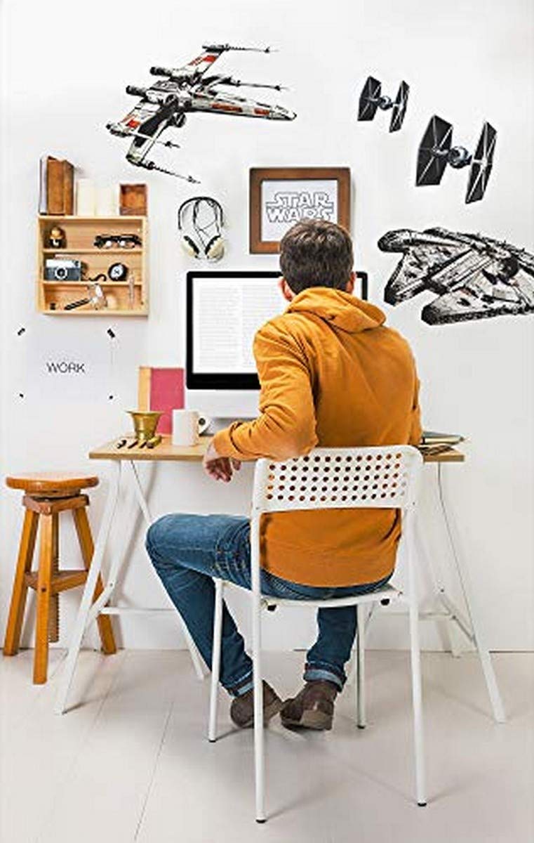 Komar 14723h Star Wars Spaceships Freestyle Deco Sticker - Multi-Colour (5-Piece)