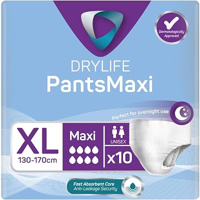 Drylife Pants Maxi Disposable Pull-Up Unisex Incontinence XL 10