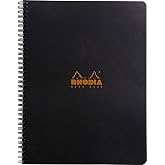 Rhodia Wirebound Notebooks - Lined w/ margin 80 sheets 8 1/4 x 11 3/4 in. - Black cover