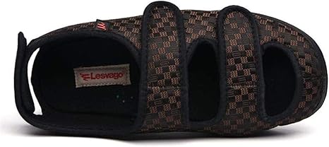 Amazon Co Jp 快適な関節炎浮腫の靴 足の腫れた親指の散水のサンダル 高齢者のための調節可能な靴 糖尿病靴歩く靴 色 褐色 サイズ Uk6 ホーム キッチン