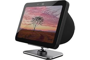 ezbnb Adjustable Stand for Echo Show 8 (3rd Gen), Aluminum Smart Display Stand with Strong Magnetic, Full Anti-Slip Base, Tilt + Swivel Angle, Compatible with Show 8 (3rd Gen)& iPhone 14