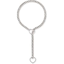 ADEMISHIA Heart O-ring Slip Chain Necklace For Women