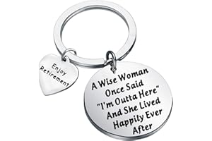 ENSIANTH Enjoy Retirement Keychain Funny Job Work Retiree Keychain Coworker Leaving Gifts Going Away Gifts