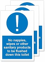 Viro Display No Flushing Toilet Sign Sticker 100x150mm 3 Pack Vinyl view 1