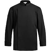 Sheenfon Orion Men’s Chef Coat – Modern Sporty Long Sleeve Chef Jacket with Breathable Mesh Panels and Utility Pockets