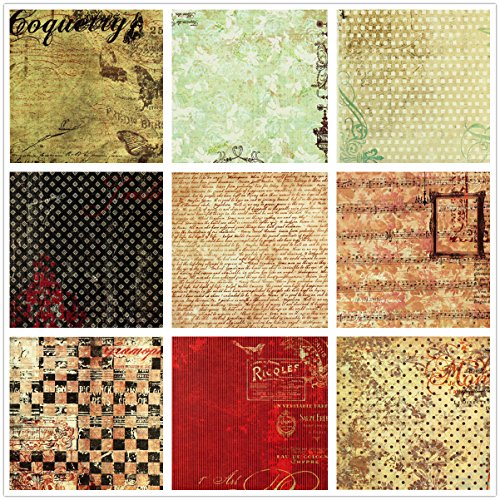 S&B 40 Sheets 7"x7" Classic Floral Rose Origami Scrapbook Paper Pad Collections 1 sided Vintage Flowers Wrapping Book Craft Photo Album Die Cuts For Love Holiday Wedding Birthday Memory Gift Prime