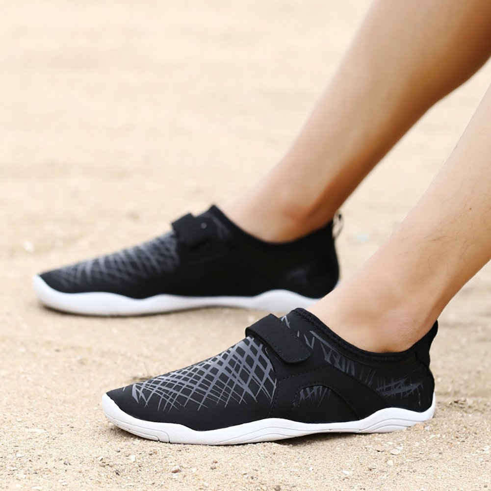 Barefoot Running Shoes Water Sports Shoes Quick-Dry Aqua Shoes for Women Men (EU42 (11 Women/8.5 Men), Black)
