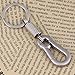 maycom Retro Style Simple Strong Carabiner Shape Keychain Key Chain Ring Keyring Keyfob Key Holder (Matte Silver)