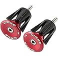 WAKE Bar End Plugs Handlebar End Caps Bike Handlebar Plugs for Most Bicycle, Mountain Bike, Road Bike, MTB, BMX (2 Counts, Rubber Sponge Aluminum, Black/Red/Gold/Blue/Gray)