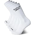 Reebok Men's Crew Socks - 5 Pack Stretch Performance Cushioned High Crew Socks - Arch Support Athletic Socks for Men (6-12.5)