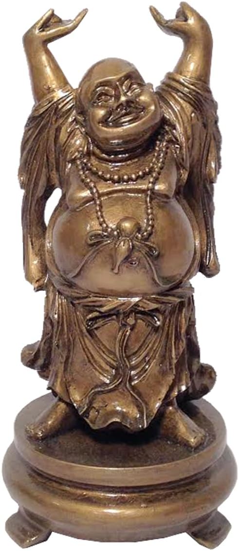 Brass Colored Buddha Hands up 7"