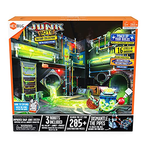 thumbnail interactive-video image 1 of HEXBUG JUNKBOTS Small Factory Habitat Rev's Secret Headquarters, Surprise Toy Playset, Build And LOL With Boys And Girls, Toys For Kids, 200 Pieces Of Action Construction Figures, For Ages 5 And Up 1 of 12
