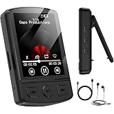 MP3 Player with Clip 64GB Bluetooth Mini MP3 Player with Earphones(Black) | MP3 Player with Clip,64GB Mini MP3 Player with Bluetooth,Earphones,FM Radio,Voice Recorder,E-Book for Outdoor,Sporting
