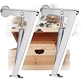 100N Heavy Duty Soft Close Lid Support Hinge, Chest Hinge Heavy Lid Hinges for Wooden Box Trunk, Toy Box Hinges Soft Close Safety Slow Lowering 45lbs/2pcs (Hingex)
