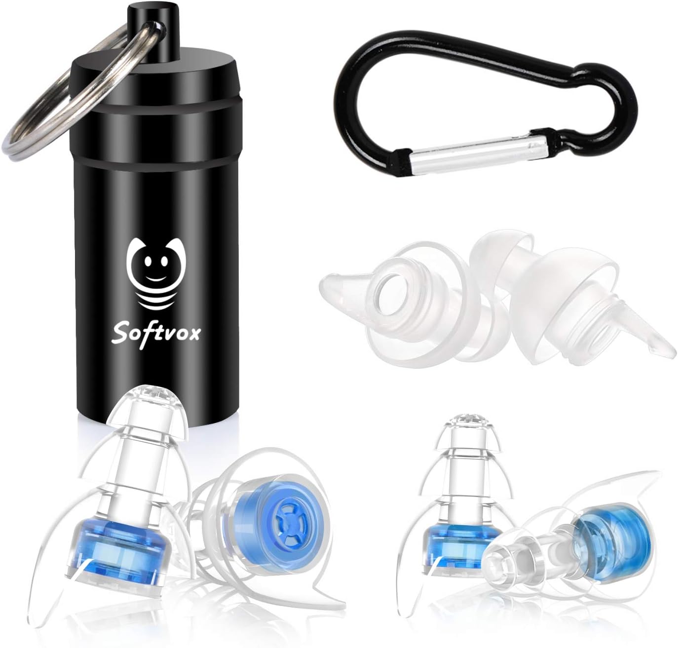 High Fidelity Ear Plugs, Noise Reduction Music Ear Plugs for Concerts(23dB), Hearing Protection for Musicians, DJ, Drummers,Motorcycles,Nightclubs,Festival and Loud Events