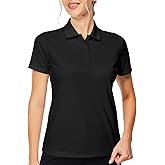 Casei Womens Polo Shirts Golf Shirts Quick Dry Moisture Wicking Black and White Polo Shirt