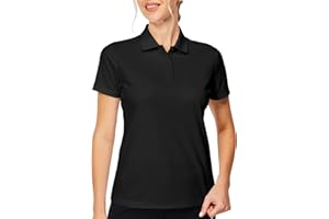 Casei Womens Polo Shirts Golf Shirts Quick Dry Moisture Wicking Black and White Polo Shirt