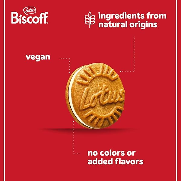 LOTUS VANILLA FLAVOR BISCOFF SANDWICH COOKIES, 5.29 OUNCES (PACK OF 9)