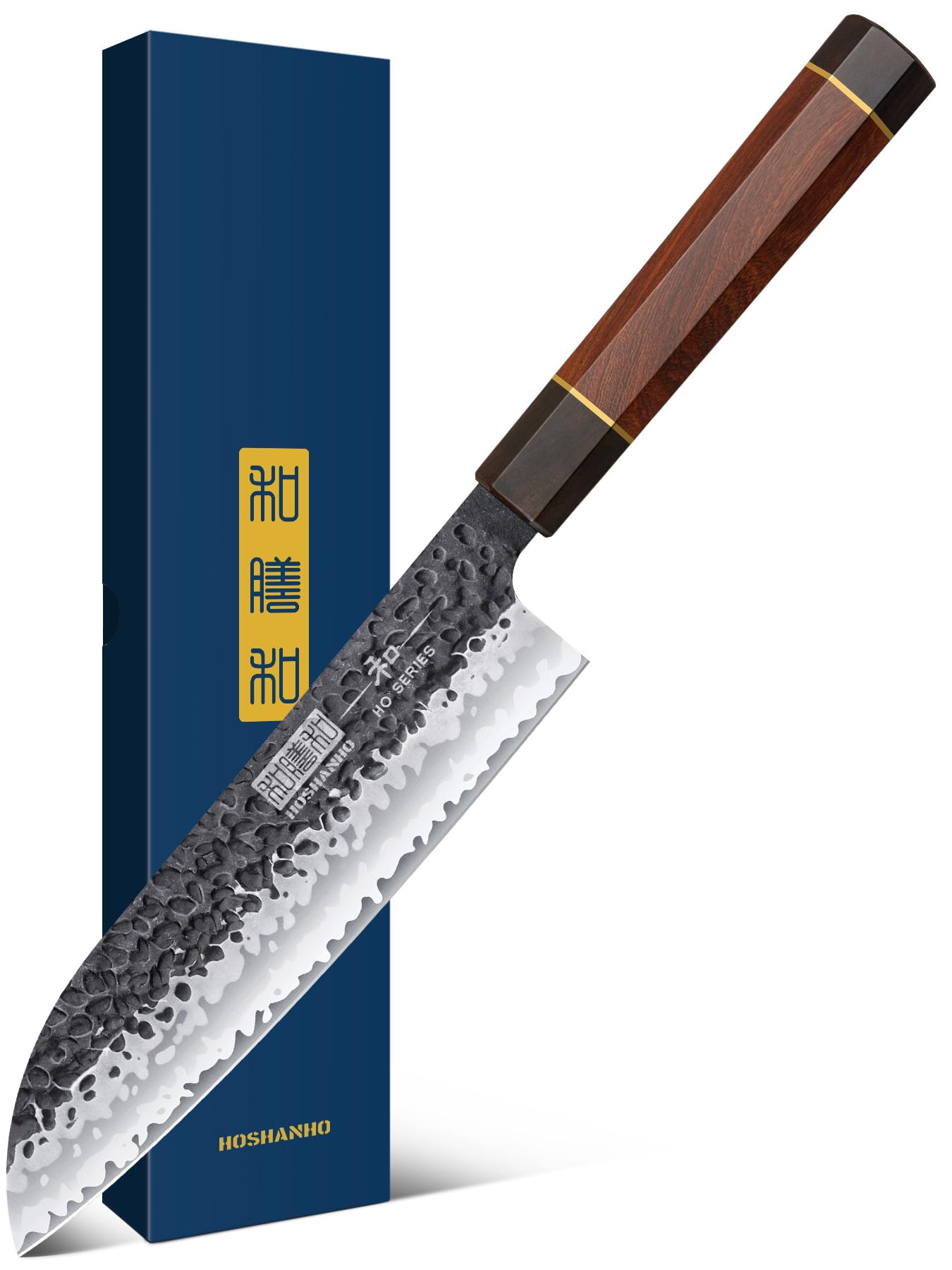 Photo 1 of *FACTORY SEALED** HOSHANHO Chef's Santoku Knife 7 Inch, Professional Japanese High Carbon Steel Chef Knife, Ultra Sharp Kitchen Knife with Octagonal Rosewood Handle
