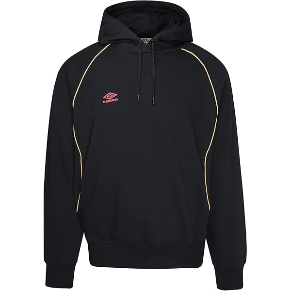 Umbro Men's Pull Over Double Knit Hoodie, Medium Grey Heather/Mint