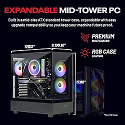 Skytech Gaming Azure 3 Desktop PC, Ryzen 7 7700 3.8