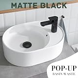 Wasserrhythm Basin Waste Black Pop Up Click Clack UK G1 1/4 BSPP view 2