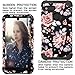 OBBCase Essential Phone PH-1 Case, Essential Phone PH-1 Floral Case Girls,Three Layer Heavy Duty Hybrid Protective Case High Impact Resistant Case for Essential Phone PH-1 Rose Flower Black