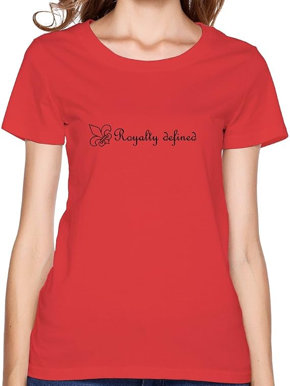 women's red crew neck t shirt
