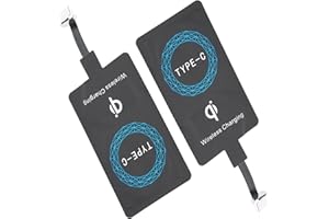 Luqeeg Precise Type C Wireless Charger Adapter Lightweight Charging Receiver for Type C Mobile Phone, Pocket Size, Compatible