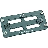 LYHgogo AR Mlok Arca Rail Tripod Ball Head Mount Adapter - Bog Tripod Ballhead Quick Release Plate,Compatiable RRS Dovetail, 2 Mlok Slot Interface Black